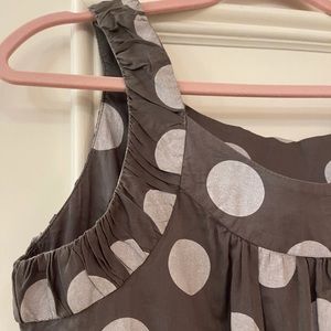 0039 ITALY Grey and White Polka-Dot Cotton Dress S